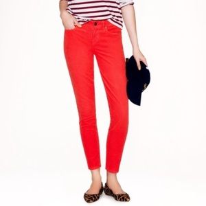 🩵 J Crew Red Toothpick Ankle Jeans, size 28
